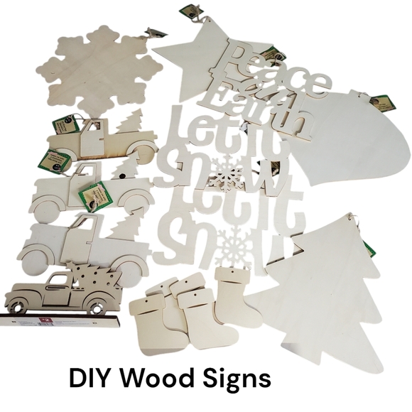 New Crafter's Square DIY Wood Christmas Signs Crafting/Painting - Picture 1 of 10